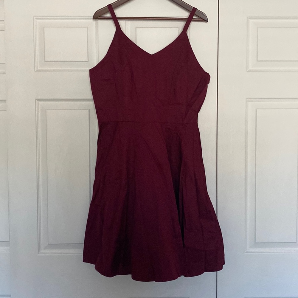 Cotton Burgundy tank dress
